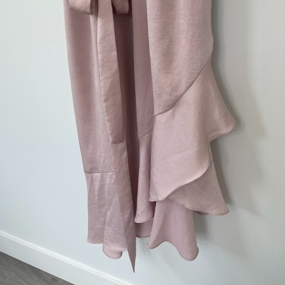 Express High Neck Asymmetrical Fit And Flare Dress - Picture 8 of 11